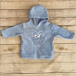 Blue Sesame Street Hooded Sweatshirt - Size 12M